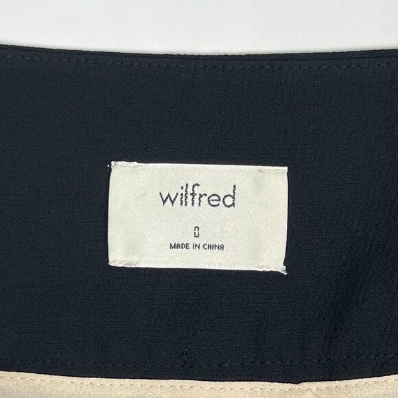 Aritzia Wilfred Geneva Black High Rise Tie Waist Straight Trouser Ankle Pant 0 - Picture 9 of 11
